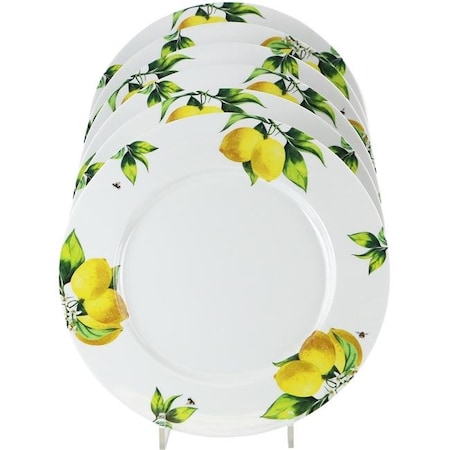 Reston Lloyd Reston Lloyd 71419 6pc Melamine Dinner Plate Set  Fresh Lemons 71419